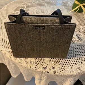 Kate Spade Herringbone Black and Gray Handbag